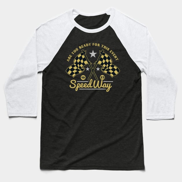 Speed Way 1923 Baseball T-Shirt by RadCoolguy